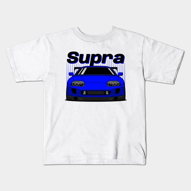 JDM Blue Supra Kids T-Shirt by GoldenTuners